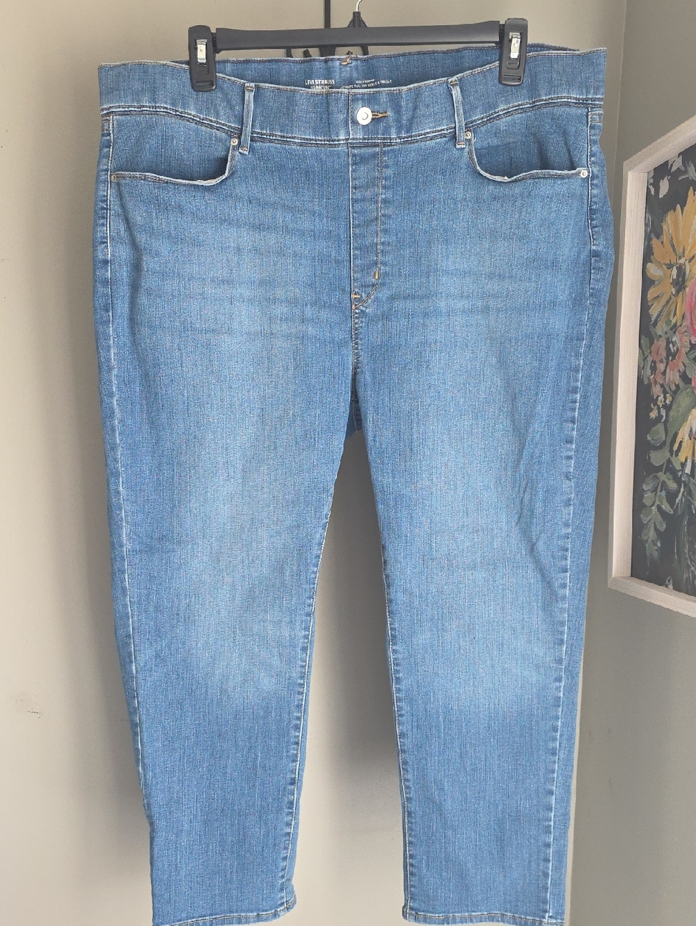 Levi's Light Blue Ankle Crop Pull-On Jeans Size 24